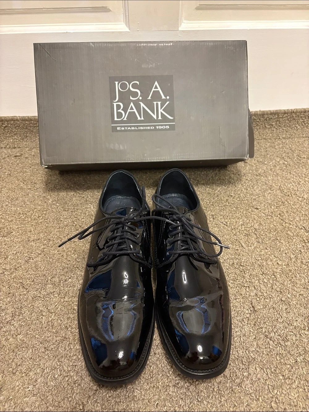 Jos. A Bank Men’s Black Patent Leather Dress Shoes - Size 10D